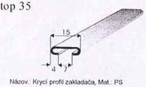 Krycí profil zakladača