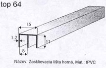 Zasklievacia lišta horná